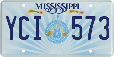 MS license plate YCI573