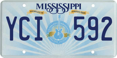 MS license plate YCI592