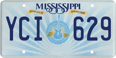 MS license plate YCI629