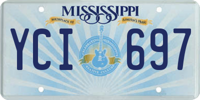 MS license plate YCI697