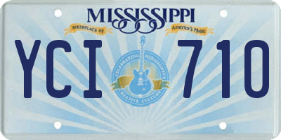 MS license plate YCI710