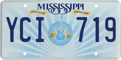 MS license plate YCI719