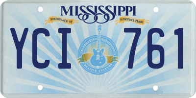 MS license plate YCI761