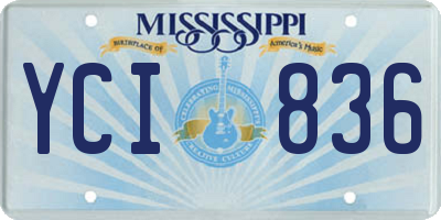 MS license plate YCI836
