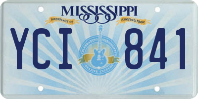 MS license plate YCI841