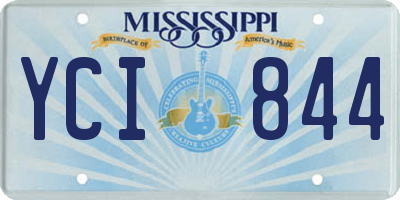 MS license plate YCI844