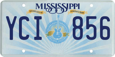MS license plate YCI856