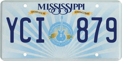 MS license plate YCI879