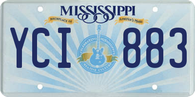 MS license plate YCI883