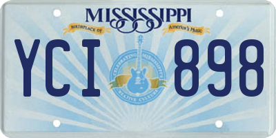 MS license plate YCI898