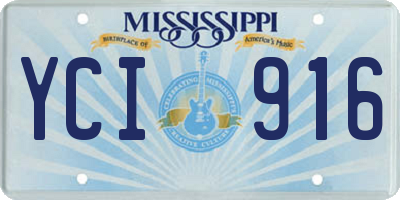 MS license plate YCI916