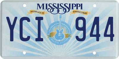 MS license plate YCI944
