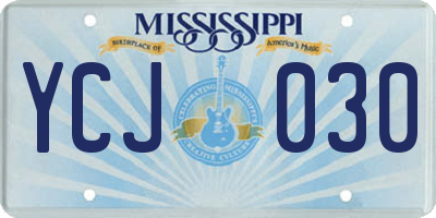 MS license plate YCJ030