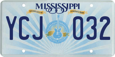 MS license plate YCJ032
