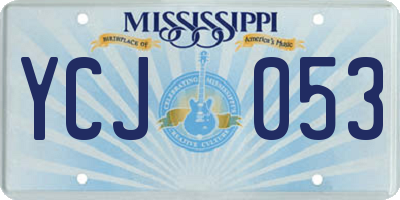 MS license plate YCJ053