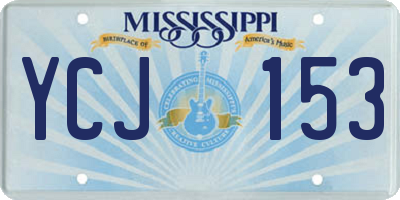 MS license plate YCJ153