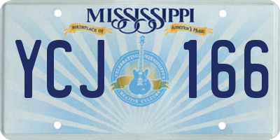 MS license plate YCJ166
