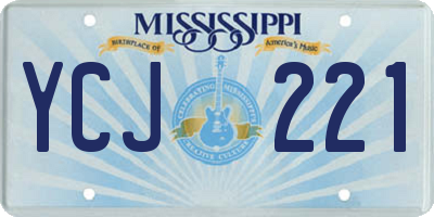 MS license plate YCJ221