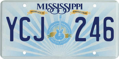 MS license plate YCJ246