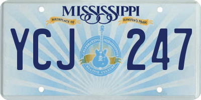 MS license plate YCJ247