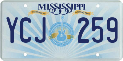 MS license plate YCJ259
