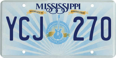 MS license plate YCJ270