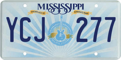 MS license plate YCJ277