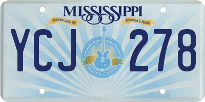 MS license plate YCJ278