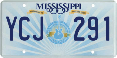 MS license plate YCJ291