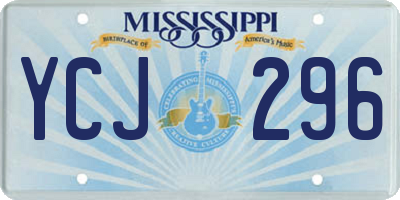 MS license plate YCJ296