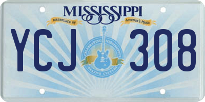 MS license plate YCJ308