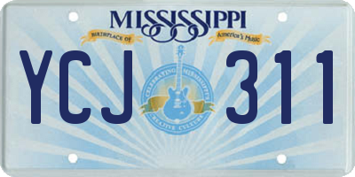 MS license plate YCJ311