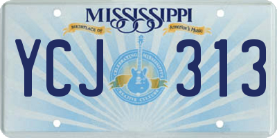 MS license plate YCJ313