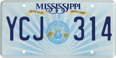 MS license plate YCJ314