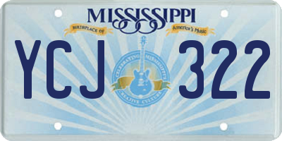 MS license plate YCJ322