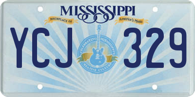 MS license plate YCJ329