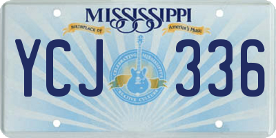 MS license plate YCJ336