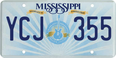 MS license plate YCJ355