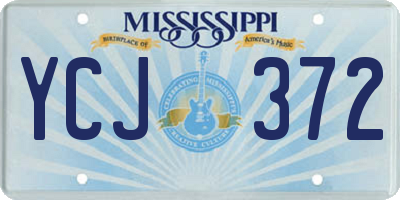 MS license plate YCJ372