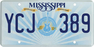 MS license plate YCJ389