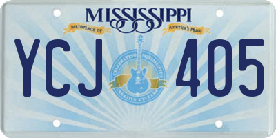 MS license plate YCJ405