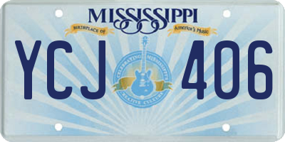 MS license plate YCJ406