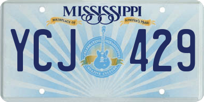 MS license plate YCJ429