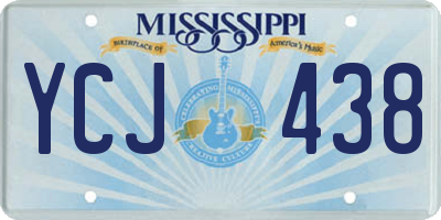 MS license plate YCJ438