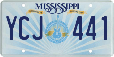 MS license plate YCJ441