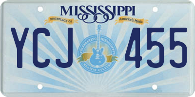 MS license plate YCJ455