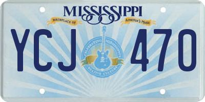 MS license plate YCJ470