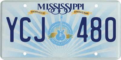 MS license plate YCJ480