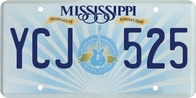 MS license plate YCJ525