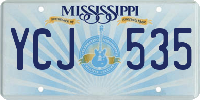 MS license plate YCJ535